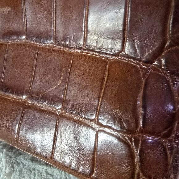 Vintage Bettina Leather Alligator Handbag - Picture 9 of 16